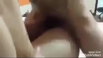 Kazakh woman with natural breasts fucked herself in the pussy with two fingers